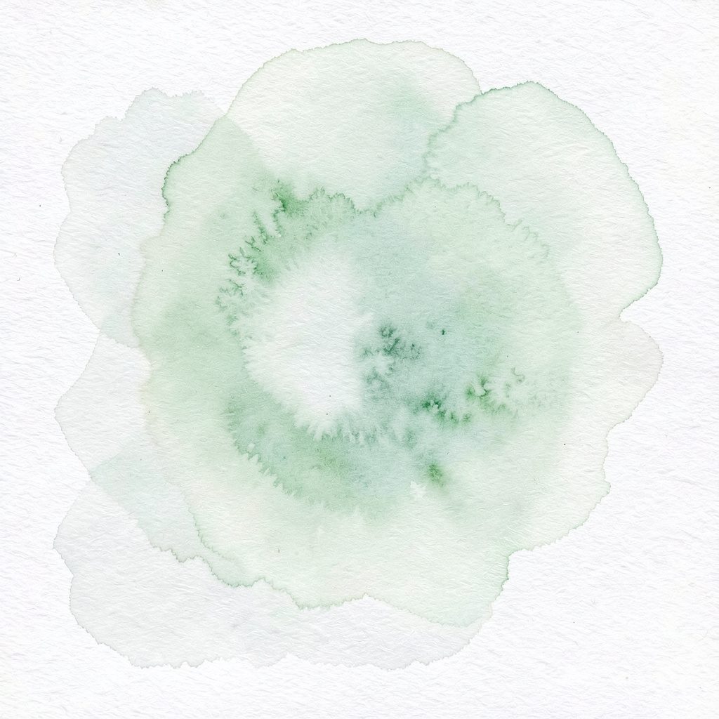 Soft watercolour abstract suggesting a small action figure in deep violet and ochre washes